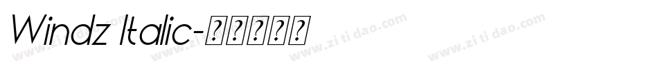 Windz Italic字体转换